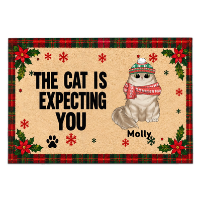 Personalized cat doormat – personalization preview