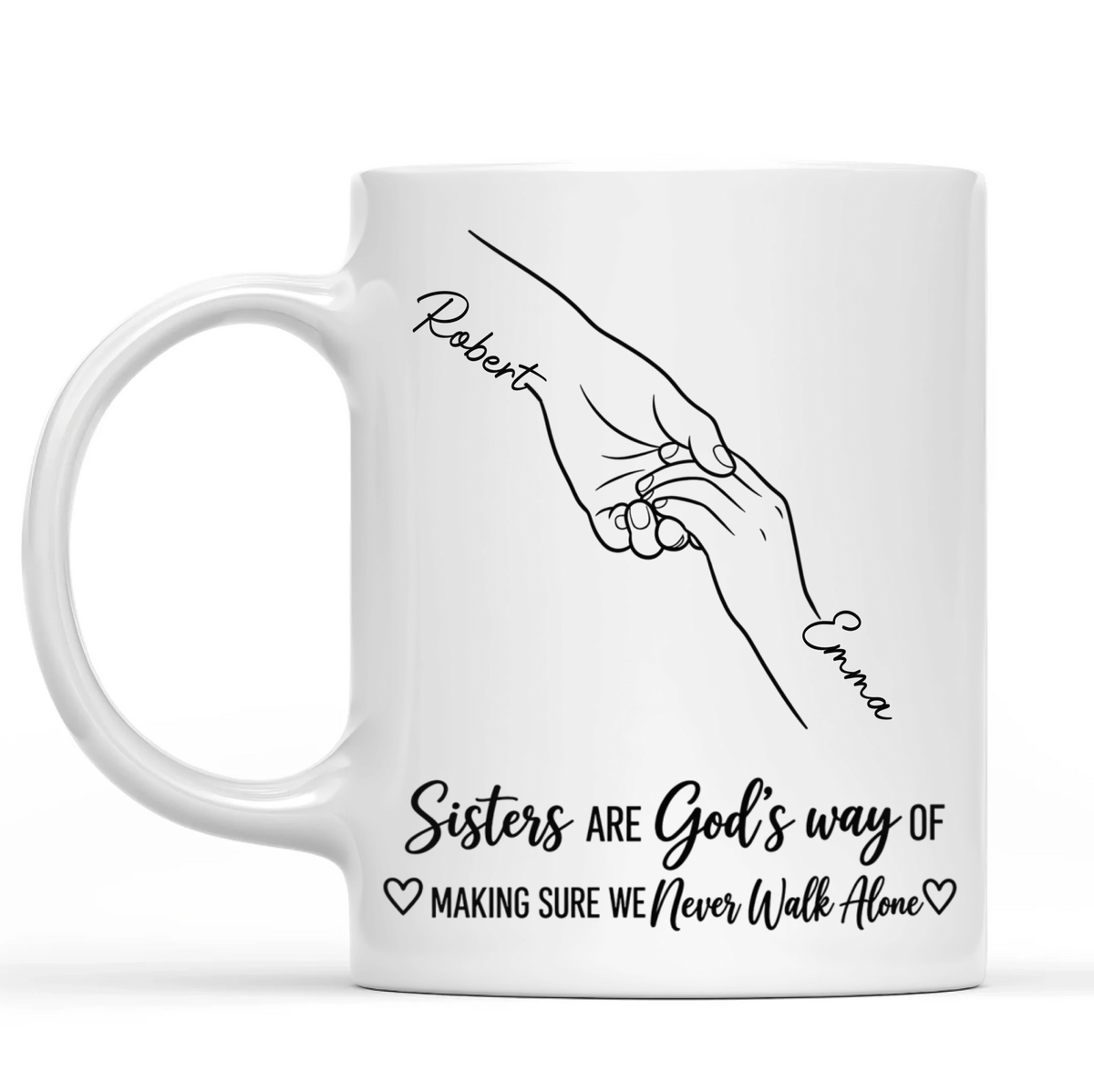 Personalized Sisters Name Mug – personalization preview
