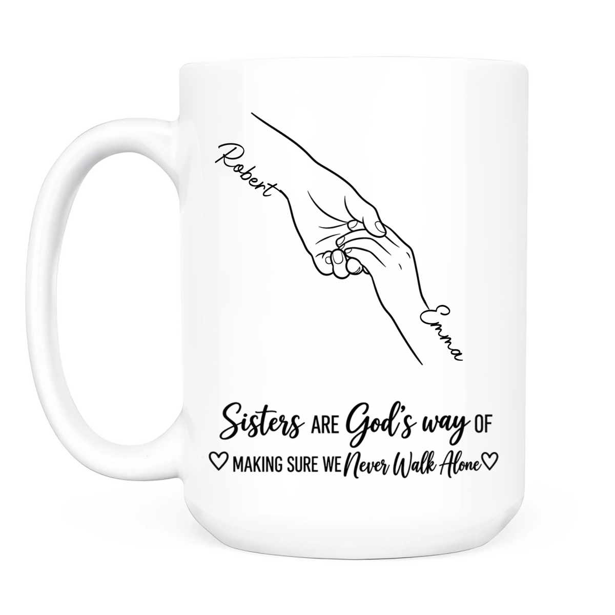 Personalized Sisters Name Mug – personalization preview 2