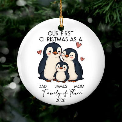 Personalized Ceramic Family Ornament – personalization preview