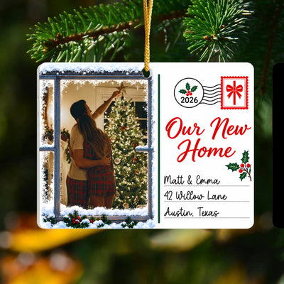 Personaliozed Rectangular Acrylic Ornament – personalization preview