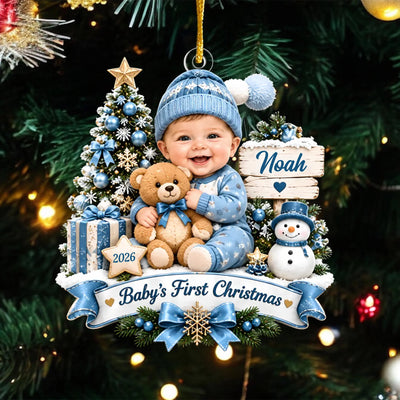 Personalized Acrylic Ornament Baby's First Christmas – personalization preview