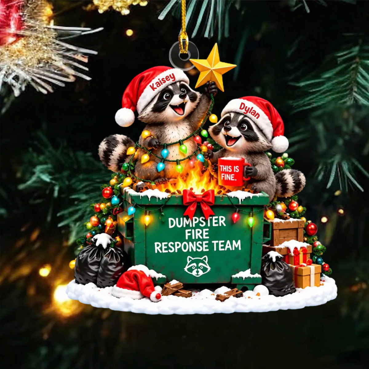 Personalized Acrylic Christmas Ornament – personalization preview