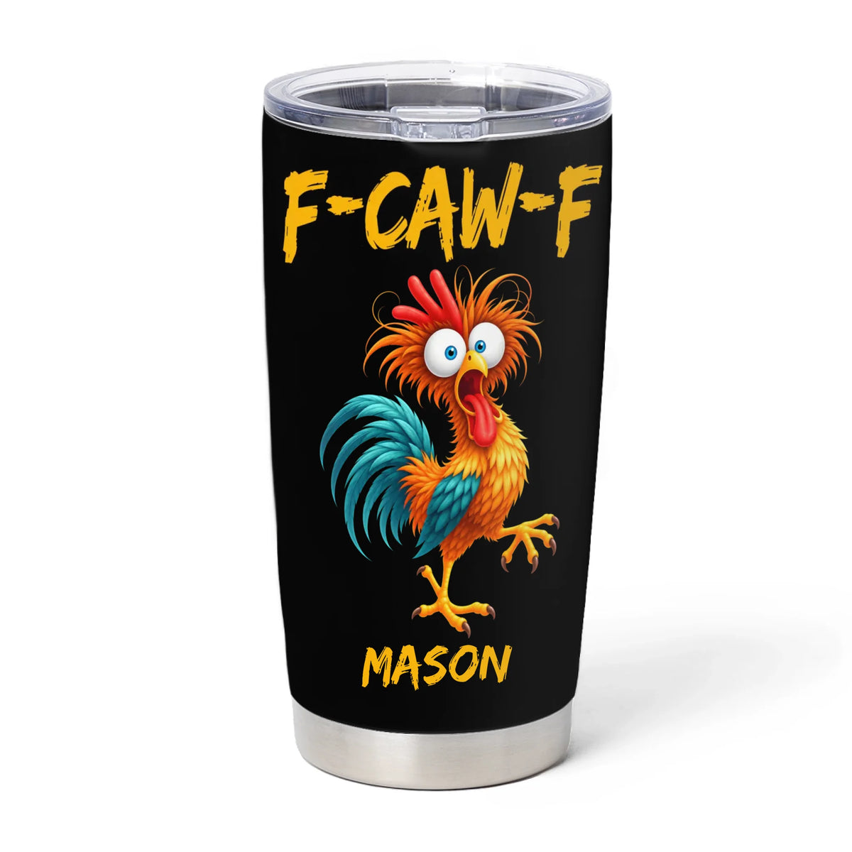 Personalized tumbler custom name rooster design – personalization preview
