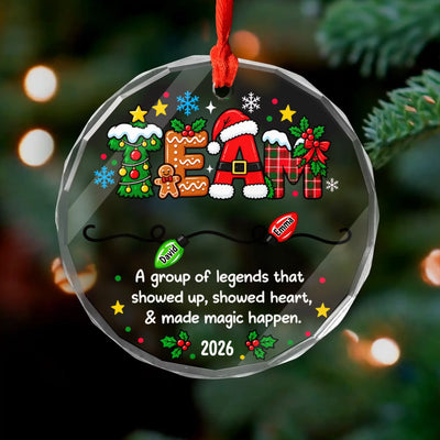 Personalized glass ornament custom team – personalization preview