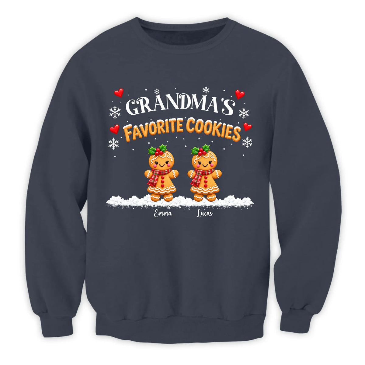 Personalized Grandma's Favorite Cookies Sweatshirt – personalization preview