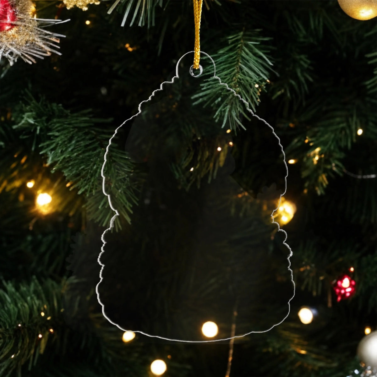 Personalized Angel Wings Memorial Acrylic Ornament – personalization preview