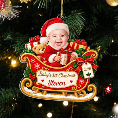 Personalized Custom Baby Face Acrylic Ornament – personalization preview
