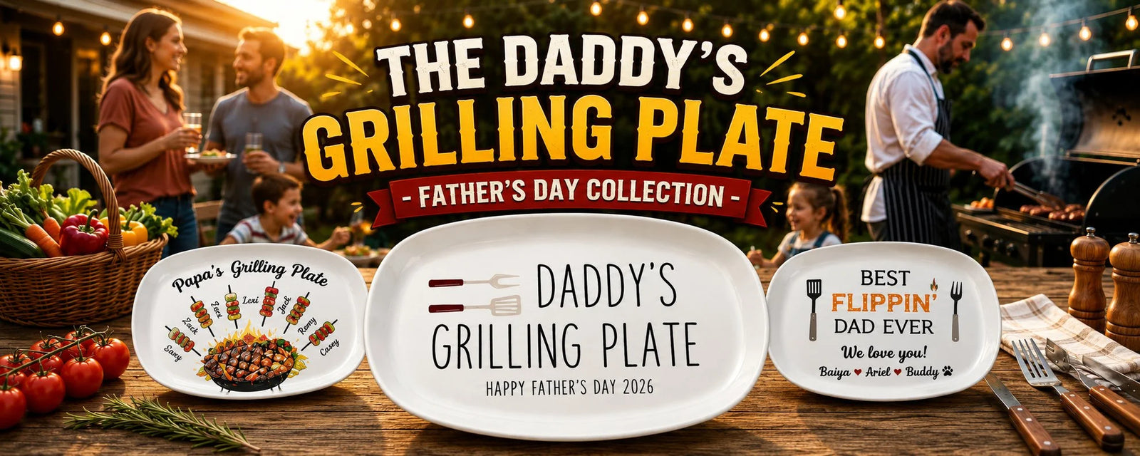 A personalized BBQ plate Dad will actually use every weekend. The perfect Father’s Day gift for grill masters and backyard legends.
