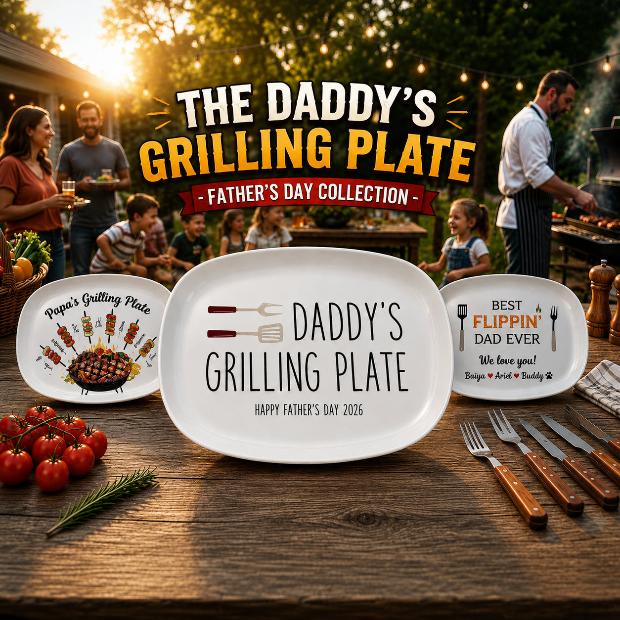 A personalized BBQ plate Dad will actually use every weekend. The perfect Father’s Day gift for grill masters and backyard legends.