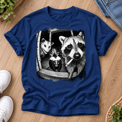 Trash Panda Night Crew Comfort Colors T-shirt, Funny Raccoon Opossum Skunk Tee