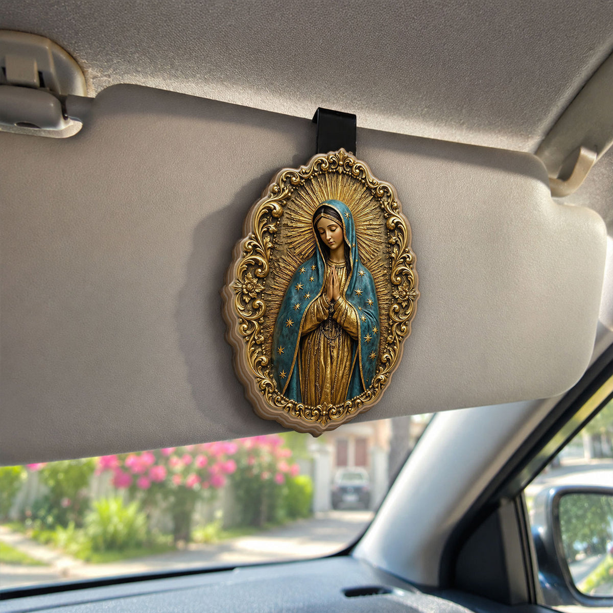Blessed Mother Guadalupe -  Car Visor Clip, Catholic Gift for Mom, Faith &amp; Protection Gift, Religious Car Decor, Confirmation &amp; Communion Gift