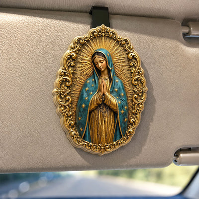Blessed Mother Guadalupe -  Car Visor Clip, Catholic Gift for Mom, Faith & Protection Gift, Religious Car Decor, Confirmation & Communion Gift