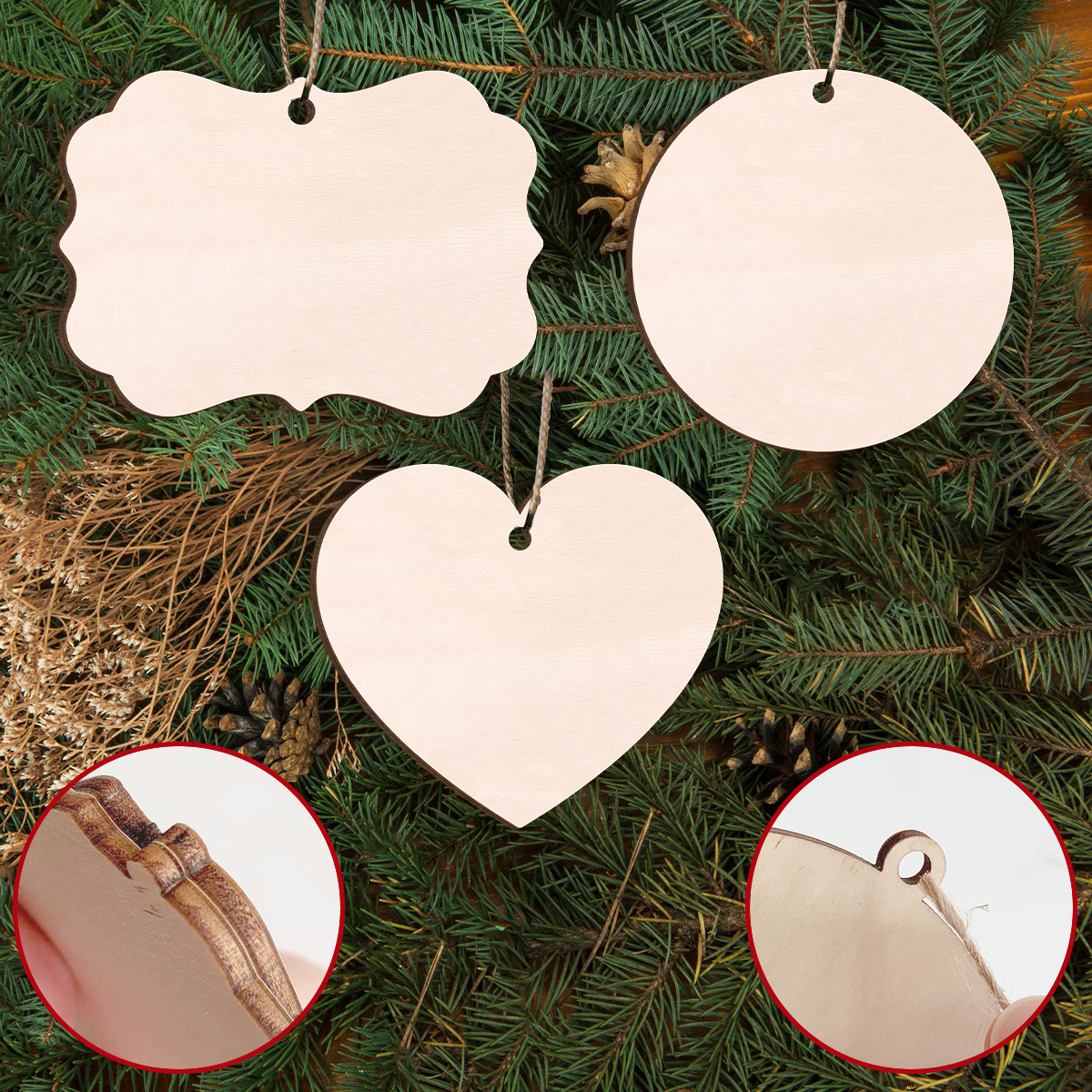 Wedding Anniversary - Personalized Wooden Ornament, Wedding Gift, Chri