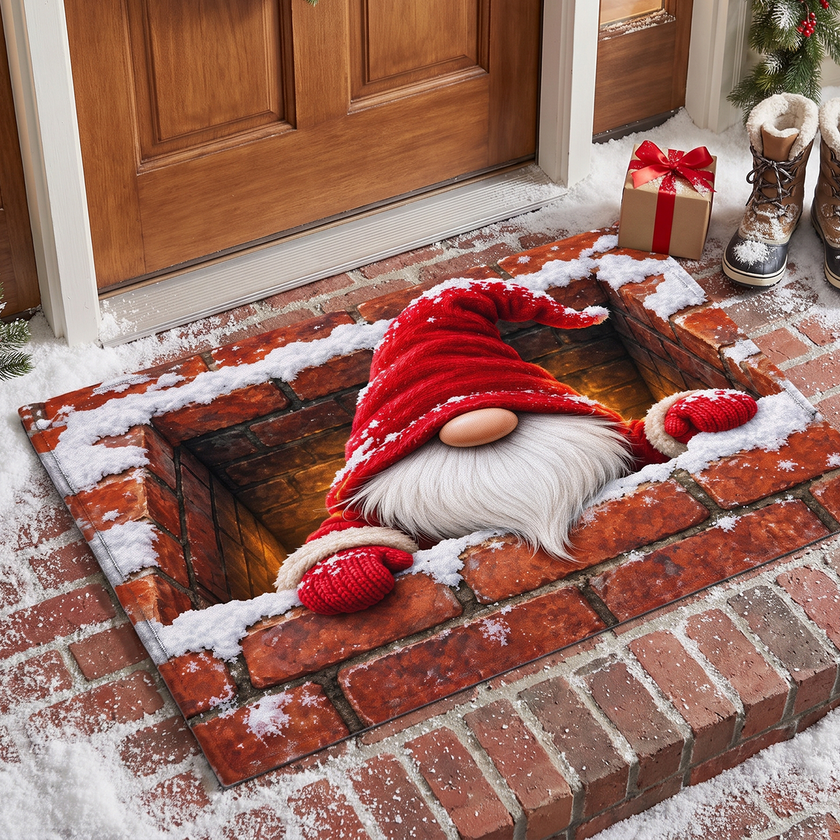 Gnome For The Holidays Doormat, Funny Family Christmas Doormat, Gift for Family Christmas