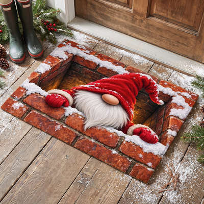 Gnome For The Holidays Doormat, Funny Family Christmas Doormat, Gift for Family Christmas