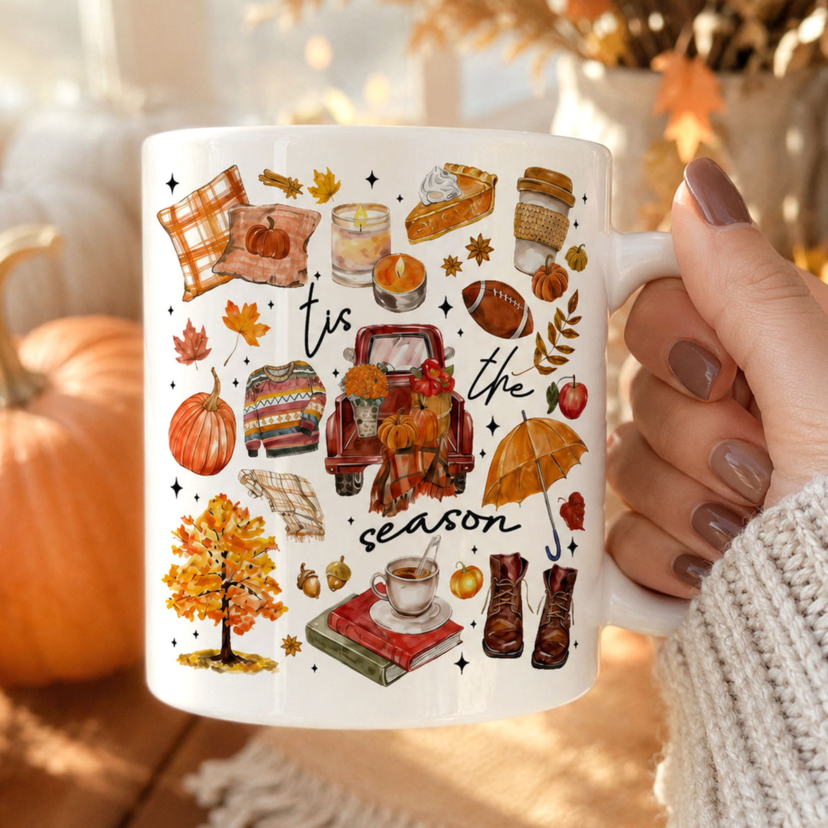 It's The Season For Cozy Moments - Fall Coffee Mug, Autumn Pumpkin Mug, Cozy Fall Gift for Coffee Lovers