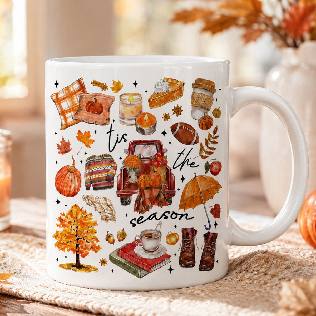 It's The Season For Cozy Moments - Fall Coffee Mug, Autumn Pumpkin Mug, Cozy Fall Gift for Coffee Lovers