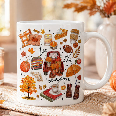 It's The Season For Cozy Moments - Fall Coffee Mug, Autumn Pumpkin Mug, Cozy Fall Gift for Coffee Lovers