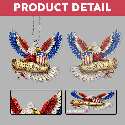 We The People Bald Eagle Acrylic Car Hanger, 250th Anniversary Gift