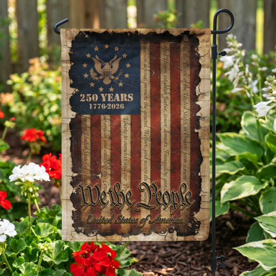 We The People Of The United States Garden Flag, 250th Anniversary Flag, USA Independence Day Decor