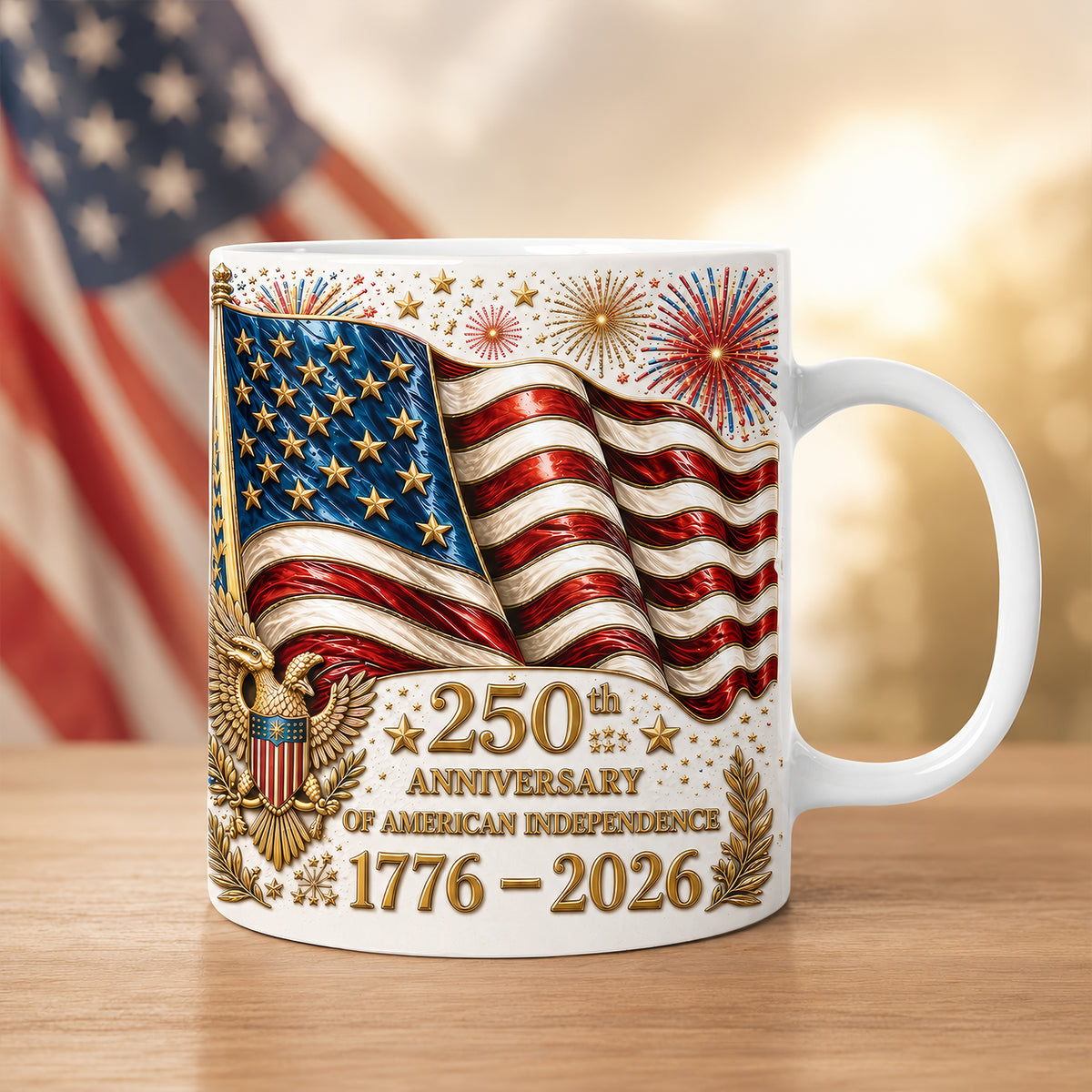 Eagle We The People Mug, USA 250th Anniversary We The People Mug, Patriotic Gift 1776–2026