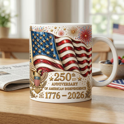 Eagle We The People Mug, USA 250th Anniversary We The People Mug, Patriotic Gift 1776–2026