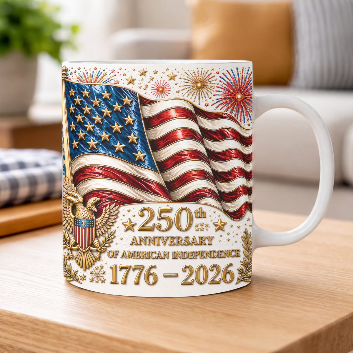 Eagle We The People Mug, USA 250th Anniversary We The People Mug, Patriotic Gift 1776–2026