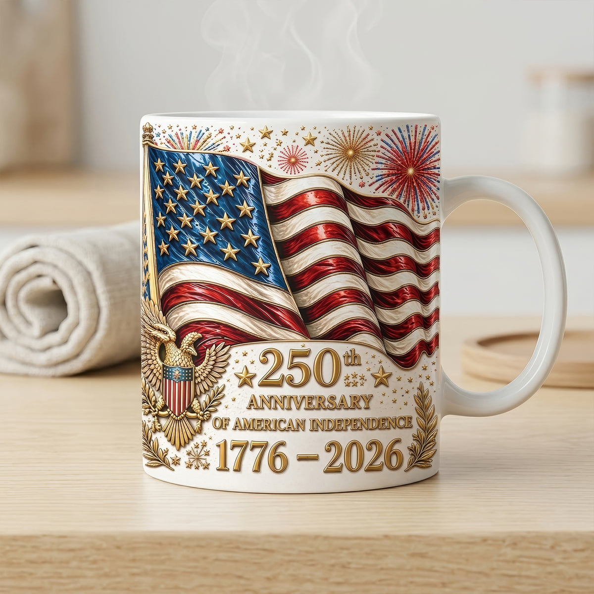 Eagle We The People Mug, USA 250th Anniversary We The People Mug, Patriotic Gift 1776–2026