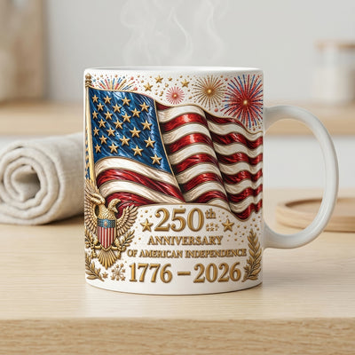 Eagle We The People Mug, USA 250th Anniversary We The People Mug, Patriotic Gift 1776–2026