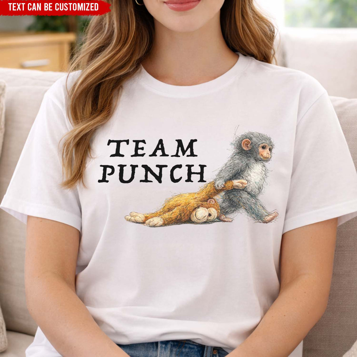 Monkey Punch Colorline Scribble Art Tee T-shirt, Gift For Animal Lovers, Viral Punch Monkey Shirt