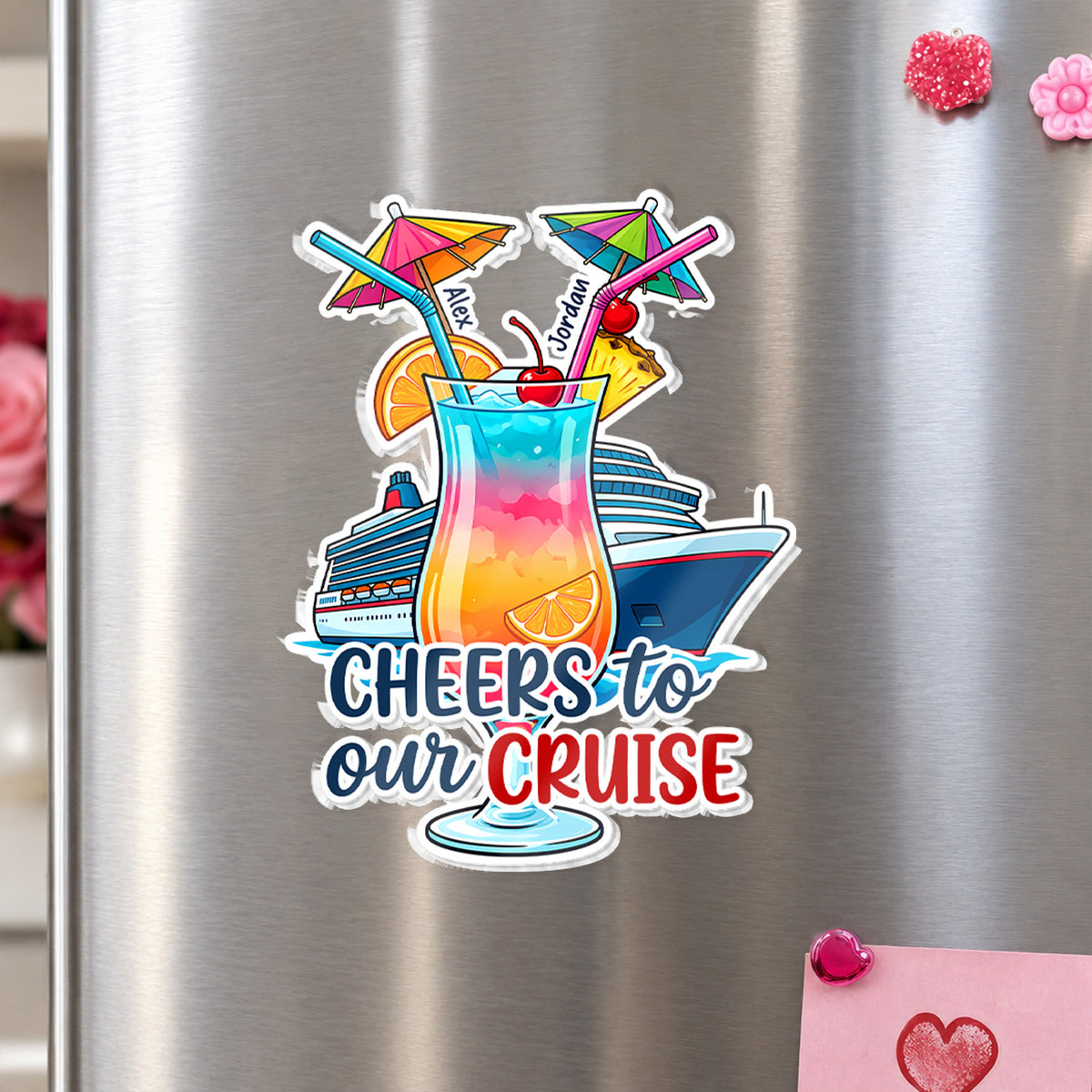 Tropical Drink Shape - Personalized Cruise Magnet