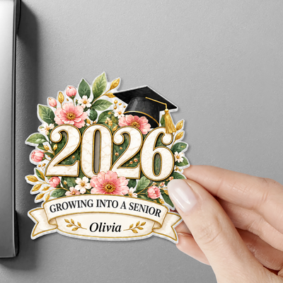 Floral Botanical Senior Custom Milestone Acrylic Fridge Magnet