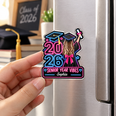 Neon Sign Style Graduation Magnet