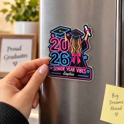 Neon Sign Style Graduation Magnet