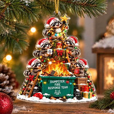 Christmas Chaos Crew - Personalized Acrylic Ornament, Custom Coworker Name Christmas Ornament, Christmas Keepsake