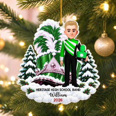Marching Band Is My Favorite Season - Personalized Acrylic Ornament, Marching Band Design For Boy Girl