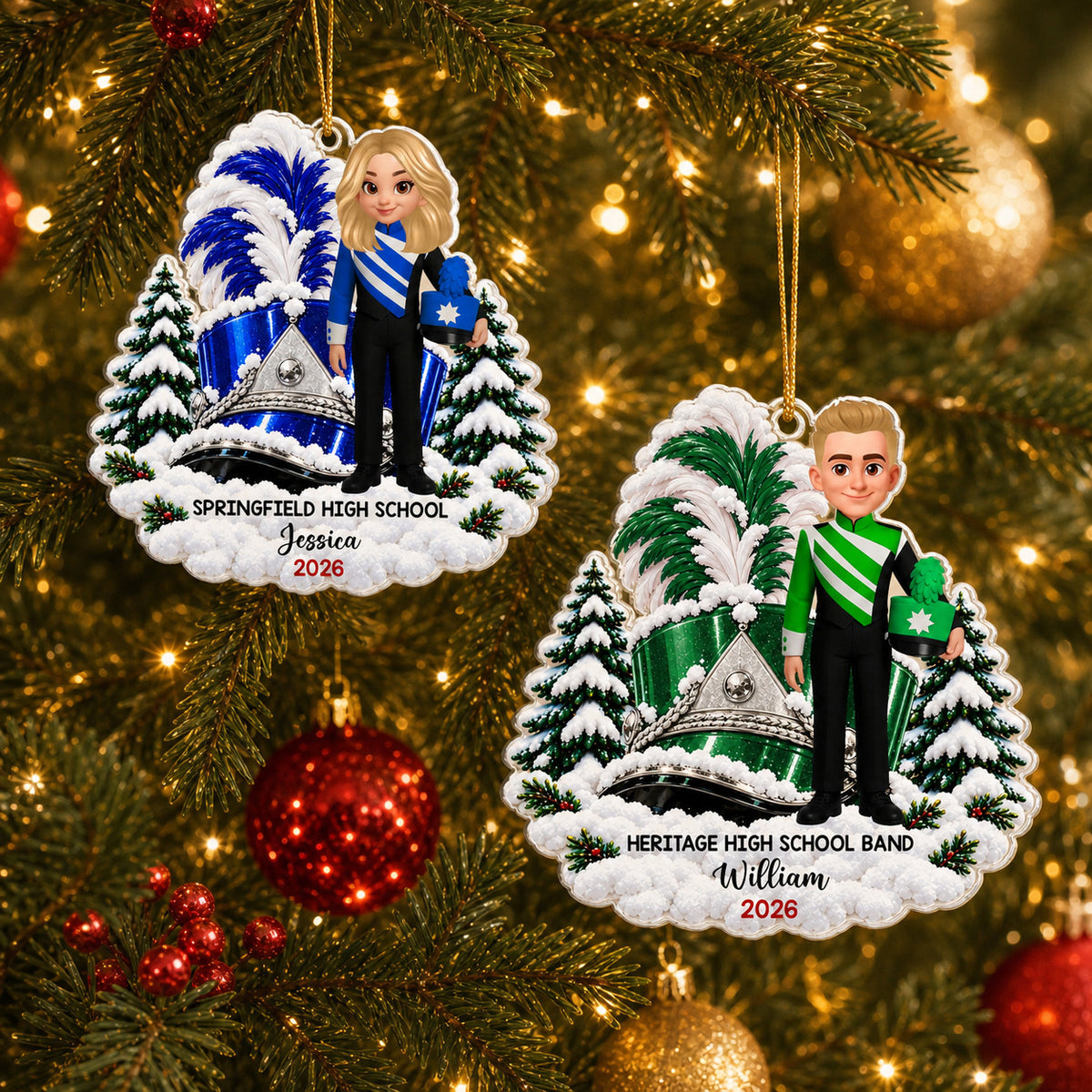 Marching Band Is My Favorite Season - Personalized Acrylic Ornament, Marching Band Design For Boy Girl