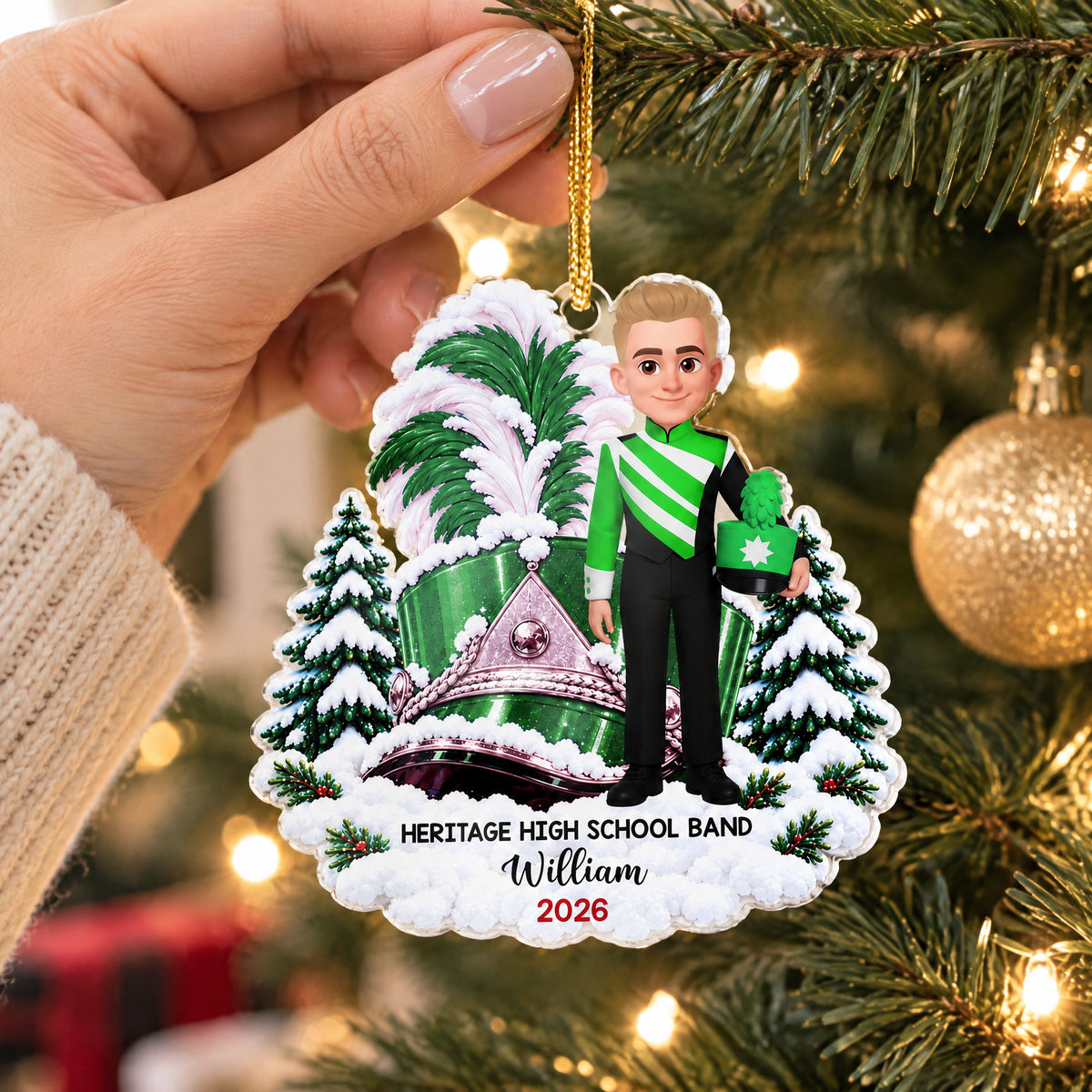 Marching Band Is My Favorite Season - Personalized Acrylic Ornament, Marching Band Design For Boy Girl