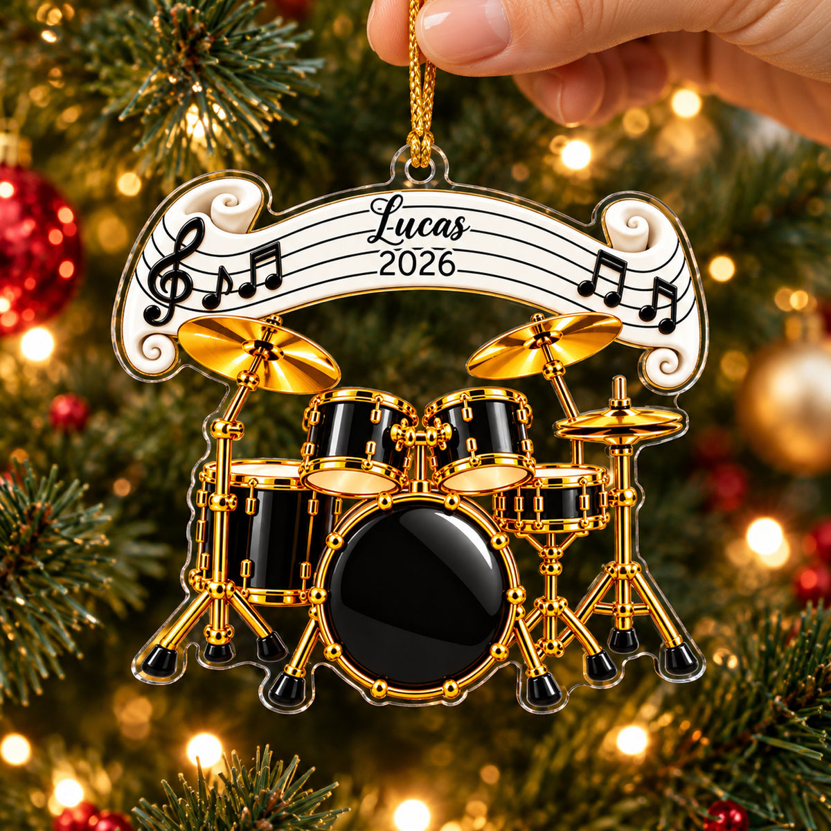 Classic Music Instrument  - Personalized Acrylic Ornament, Gift For Band Student, MusicTeacher