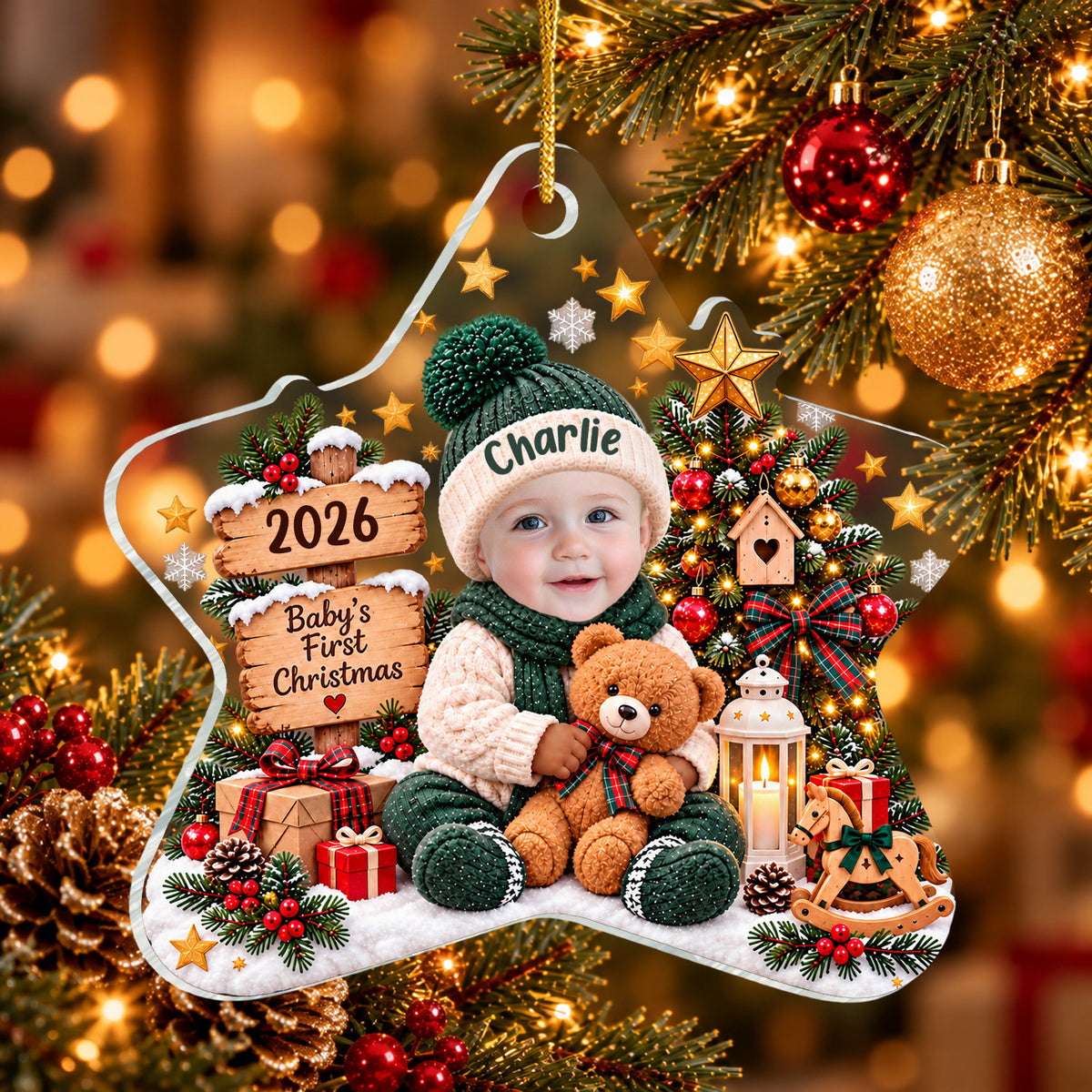 You Are A Big Blessing - Personalized Acrylic Ornament, Baby’s First Christmas Ornament 2026, Custom Baby Name Acrylic Ornament