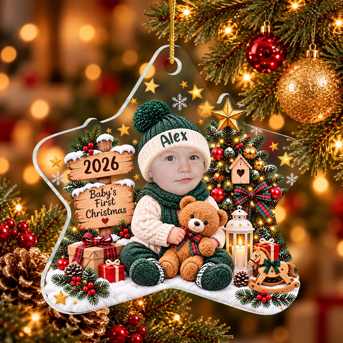 You Are A Big Blessing - Personalized Acrylic Ornament, Baby’s First Christmas Ornament 2026, Custom Baby Name Acrylic Ornament