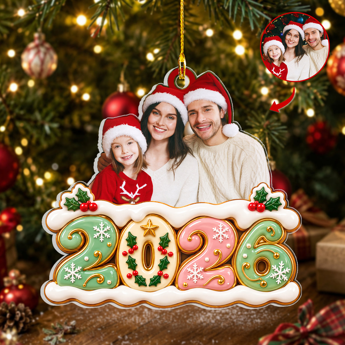 A Sweet Keepsake For The Moments We’ll Never Forget - Personalized Acrylic Ornament, Custom Family Photo Christmas Ornament