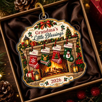Grandma's Little Blessings- Personalized Acrylic Ornament, Grandma Gift, Nana Christmas Home Decor