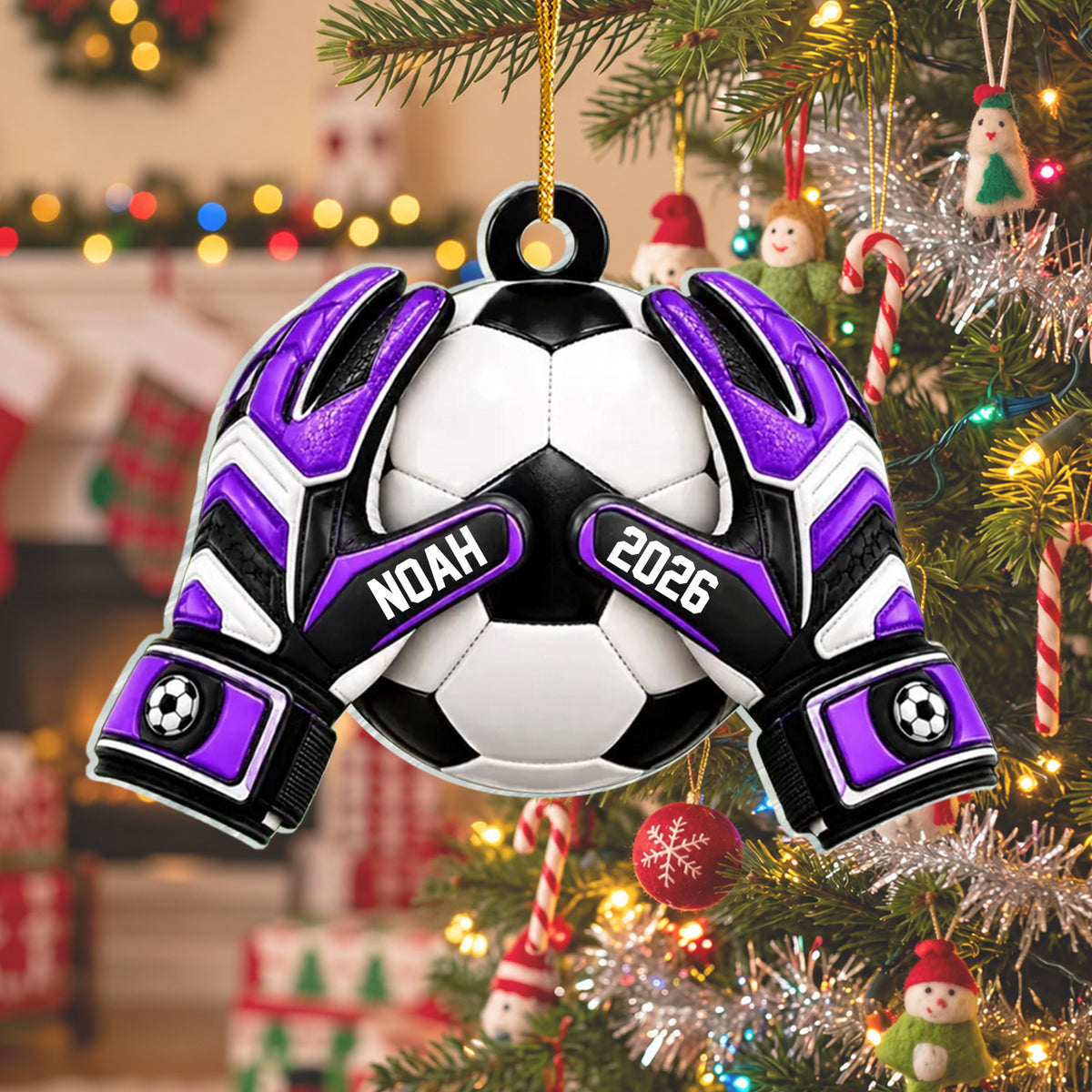The Best  Goal Keeper- Personalized Acrylic Ornament, Custom Soccer Ornament, Sport Christmas Ornament