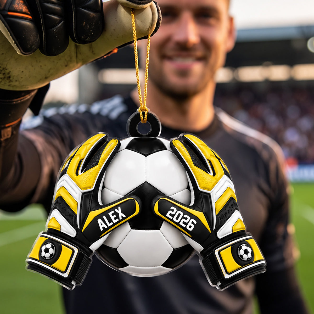 The Best  Goal Keeper- Personalized Acrylic Ornament, Custom Soccer Ornament, Sport Christmas Ornament