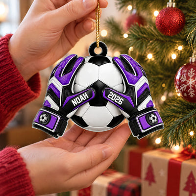 The Best  Goal Keeper- Personalized Acrylic Ornament, Custom Soccer Ornament, Sport Christmas Ornament