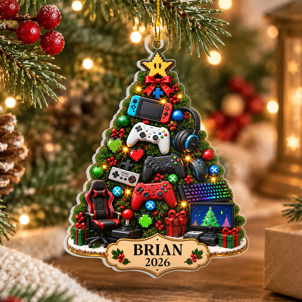 All I Need Is Game - Personalized Acrylic Ornament, Gift For Game Lovers
