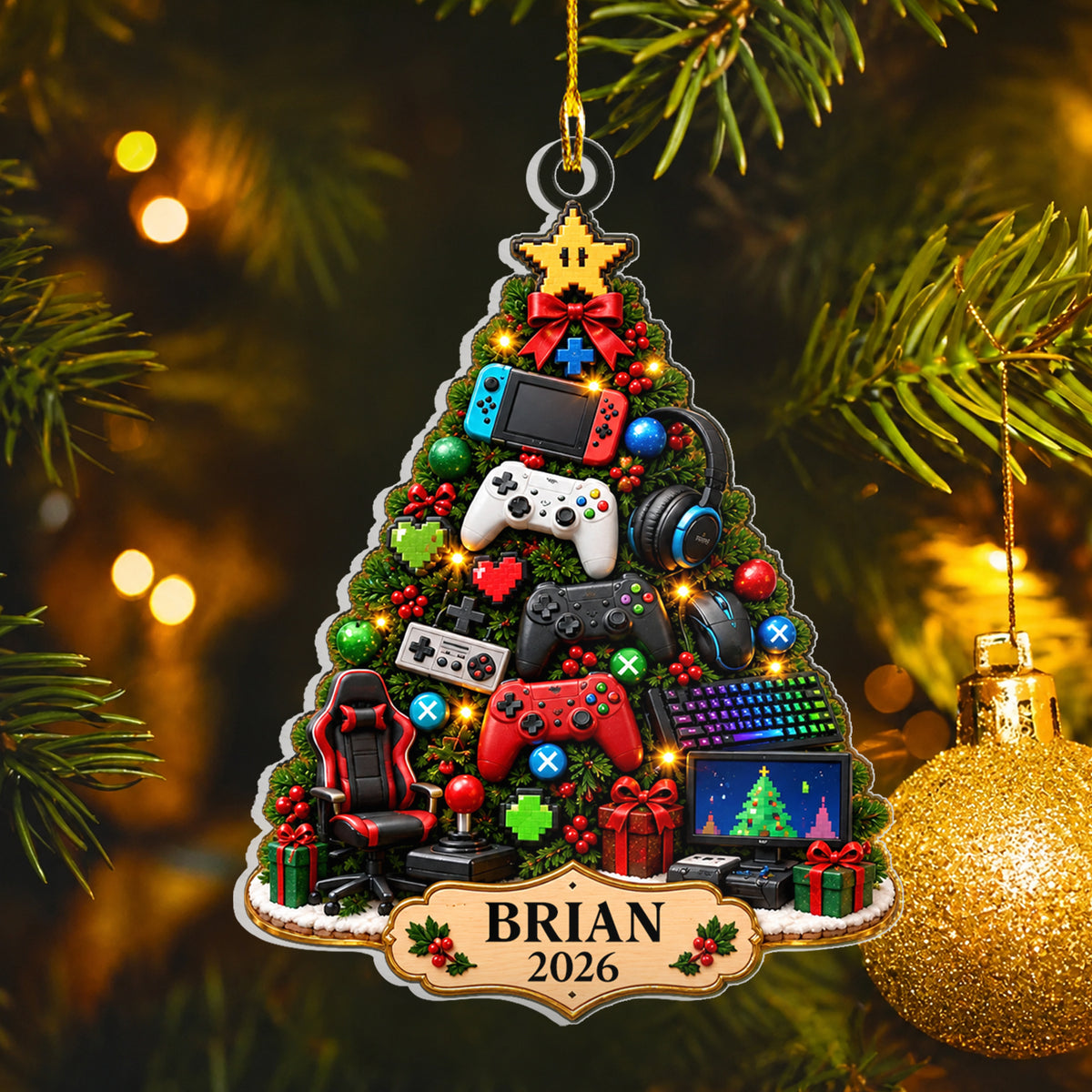 All I Need Is Game - Personalized Acrylic Ornament, Gift For Game Lovers