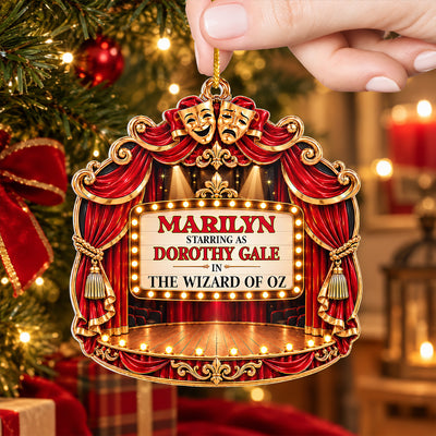 Your Name Starring As Custom Character - Personalized Acrylic Ornament, Custom Theater Cast Christmas Acrylic Keepsake